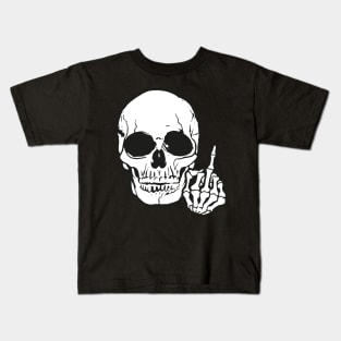 Skull Middle Finger Kids T-Shirt